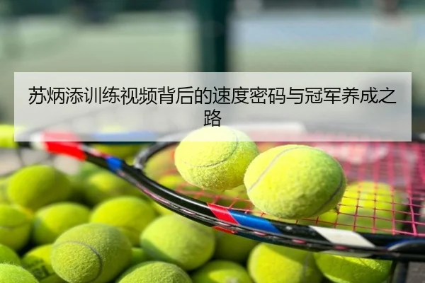苏炳添训练视频背后的速度密码与冠军养成之路
